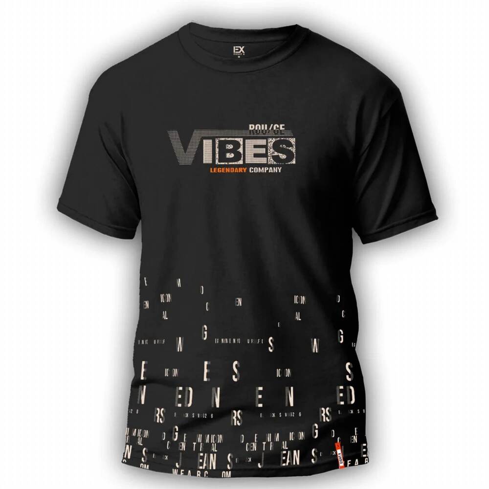NEW EIGHT X men's vibes street t-shirt in black